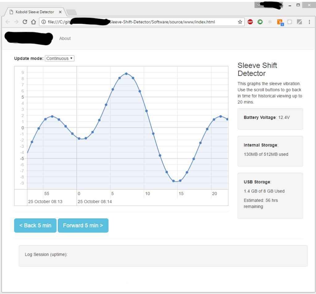 example web interface